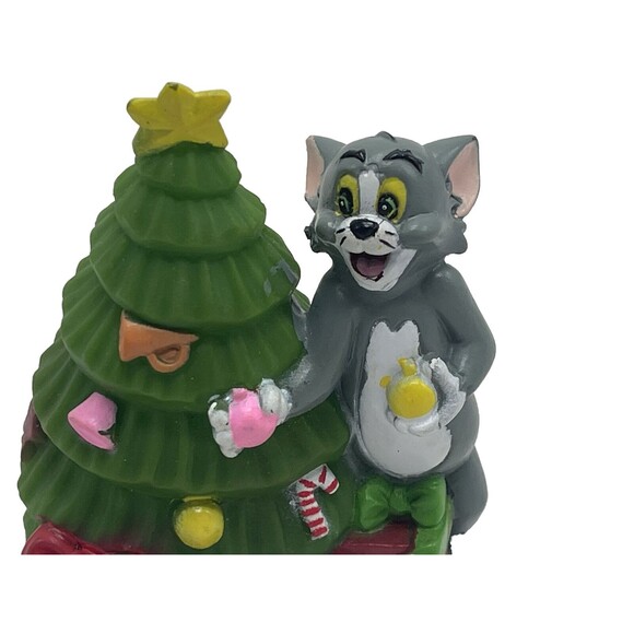 Tom and Jerry Toy Rubber Vinyl Figure Vintage 1993 Holiday Christmas Tree 3.5” - Picture 3 of 9